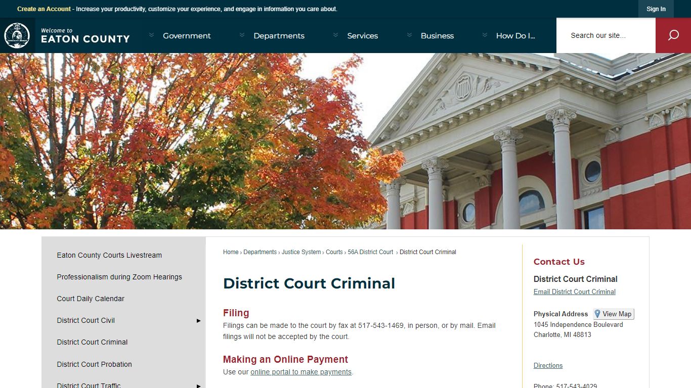 District Court Criminal | Eaton County, MI